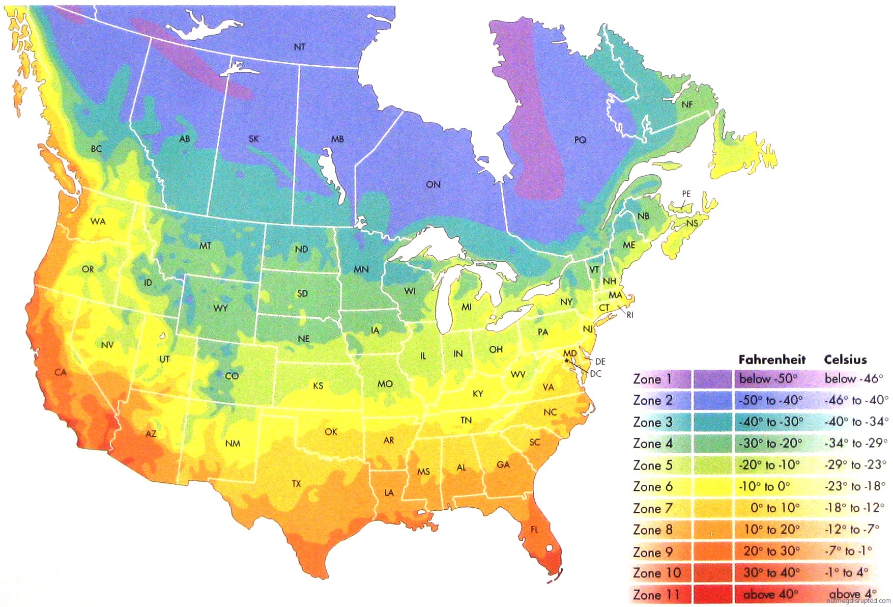 North American Zone Map 