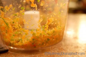 Processed hot peppers for salsa on Nutmeg Disrupted
