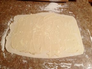 Puff pastry with cream cheese