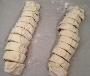 Sliced Puff Pastry cookie rolls.