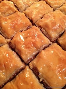 Making Baklava in the Nutmeg Disrupted kitchen.
