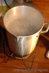 Pots ready for the lobster boil