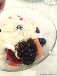 Chocolate Trifle desset at the Food Bloggers of Canada welcome dinner.