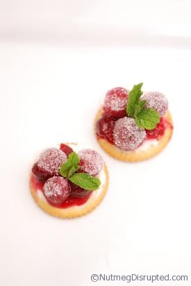 sugared cranberries bites
