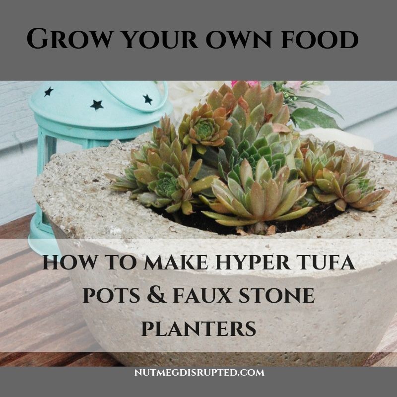 make a hypertufa and faux stone planter