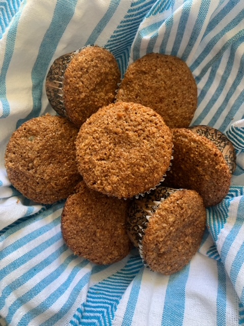 bowl of fresh bran muffins