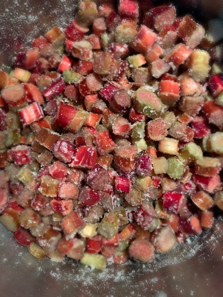 sugared rhubarb