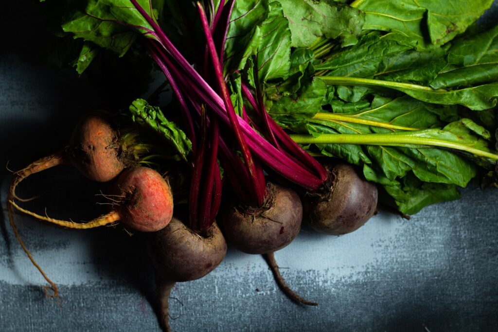 red and golden beets